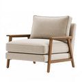 Sessel 78 x 85 x 90 cm Beige Stoff Holzgestell gepolsterter Wohnzimmersessel