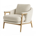 Sessel 82 x 76 x 92 cm Stoff Beige Holzgestell skandinavischer Stil