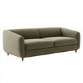 2-Sitzer Sofa 180 x 90 x 78 cm olivgrüner Textilbezug mit Holzfüßen