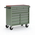Werkzeugwagen 77 x 46 x 95 cm Stahl olivgrün mit 9 Schubladen