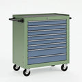 Werkzeugwagen 80 x 50 x 100 cm Stahl Grün Blau mit 8 Schubladen